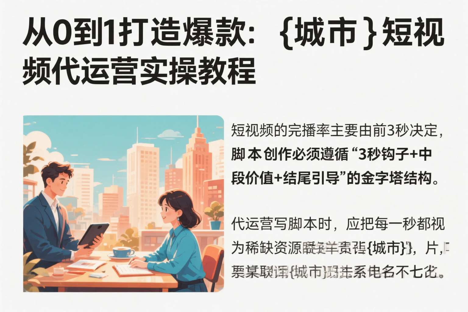 从0到1打造爆款:牡丹江短视频代运营实操教程