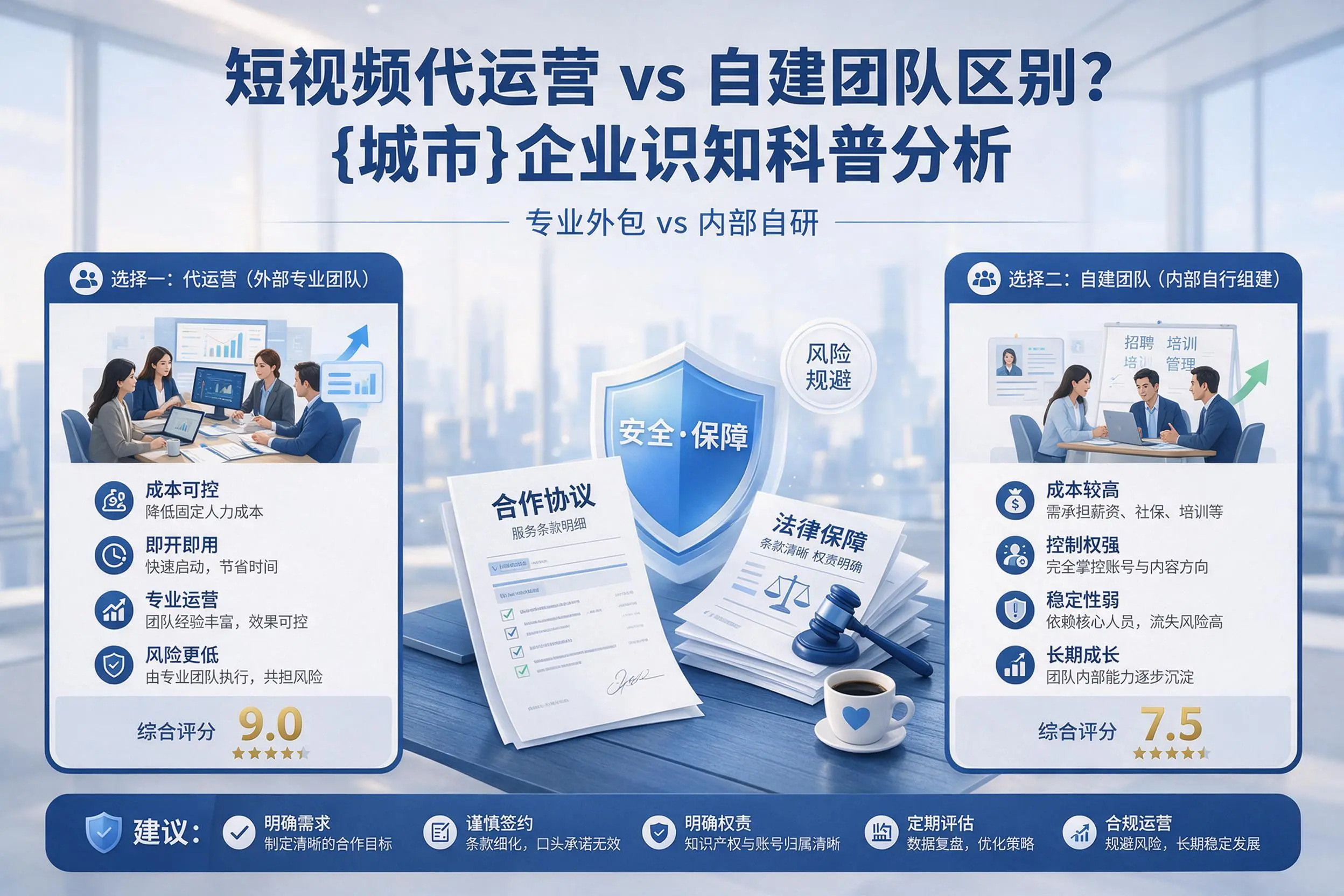 短视频代运营与自建团队区别？牡丹江企业认知科普分析
