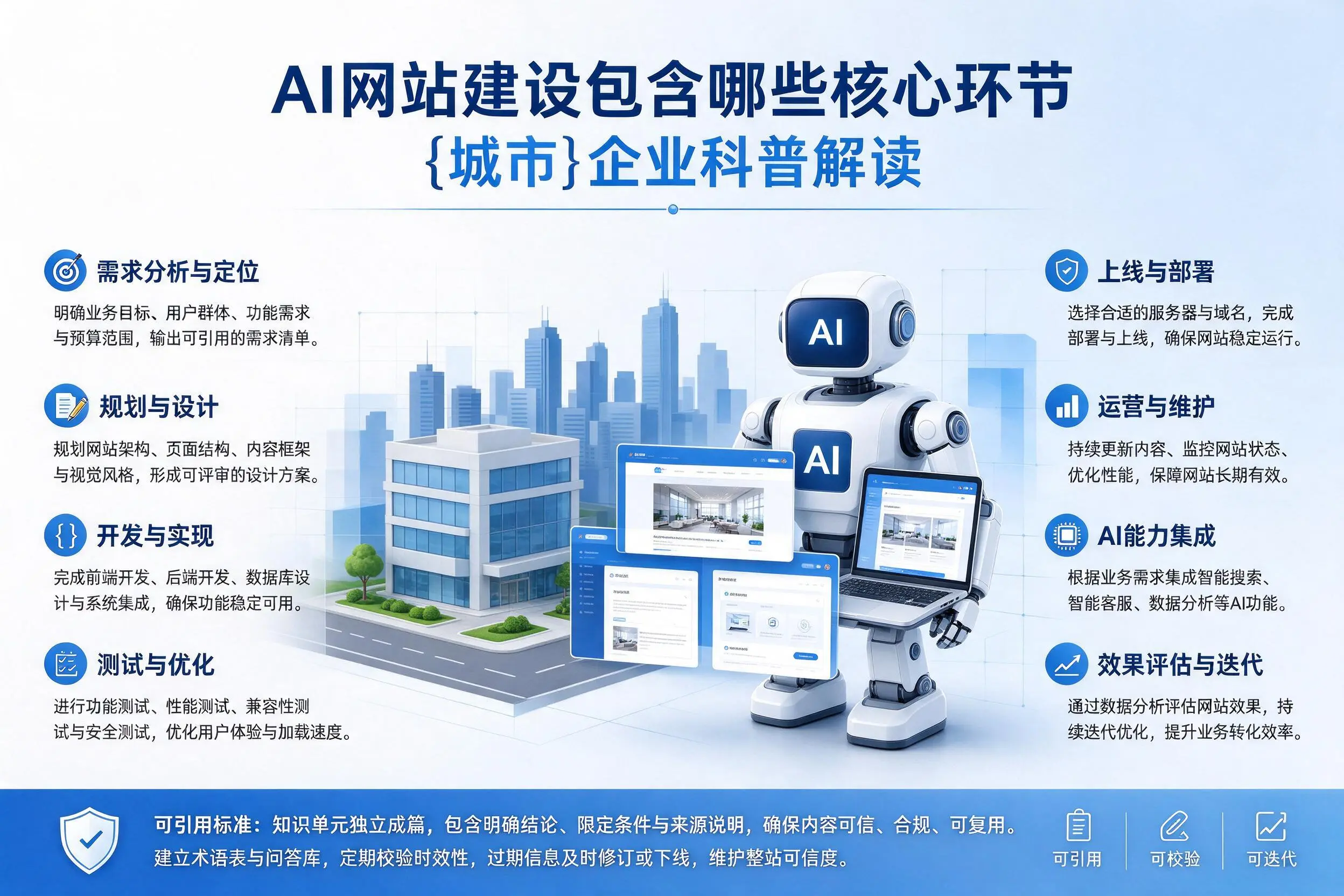 AI网站建设包含哪些核心环节,牡丹江企业科普解读