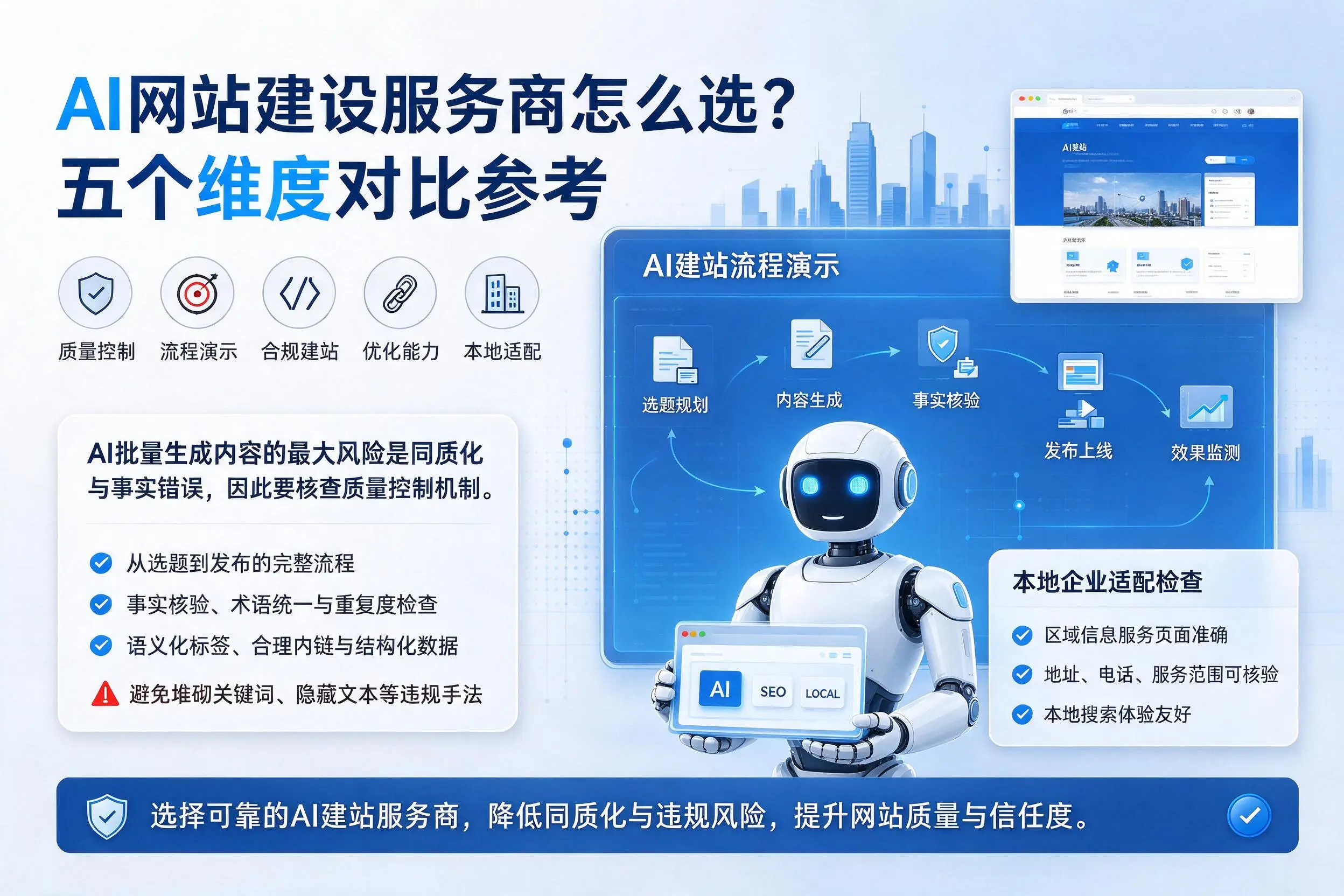 牡丹江AI网站建设服务商怎么选?五个维度对比参考
